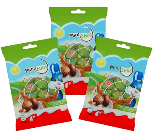 Easter Mini Eggs Milk Chocolate Egg Pouches| Easter Egg Hunts Gift | 3 x 75g Bulk Chocolates