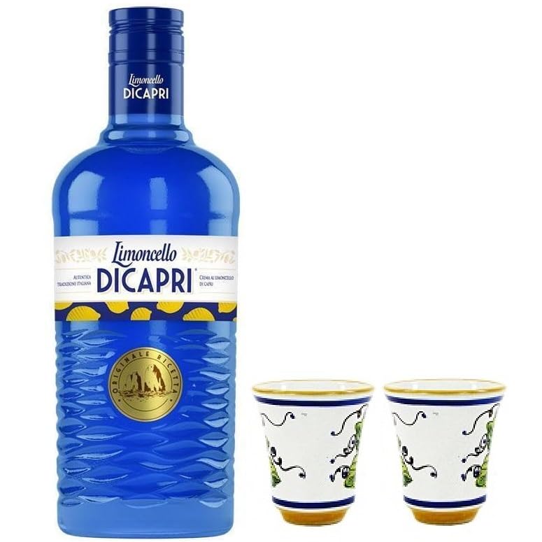 CAPRI CREMA DI LIMONCELLO ORIGINALE 50 CL CON 2 BICCHIERI