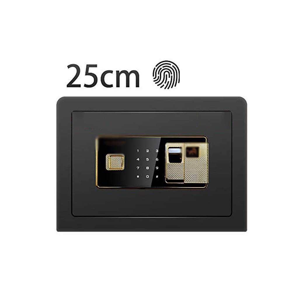 Security Safe Box, Fingerprint Password Safe，Digital Security Safe Box, Cabinets Fingerprint Biometric Wall Safe Lock Box Cash Strongbox Wall-in Style with Number Keys