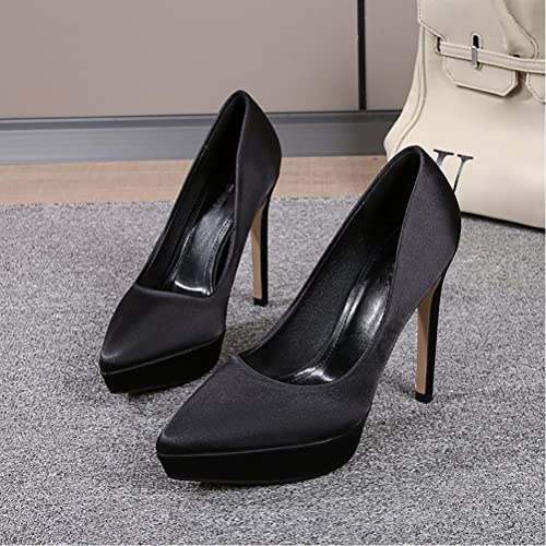 Women's Classic Pointed Toe 4.7 Inches Slip On Sexy Platform Stiletto High Heel Pumps Shoes for Party Wedding Nightclub2