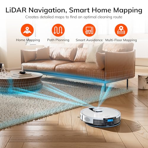 ILIFE A12 Pro Robot Vacuum & Mop Combo, Self-Emptying Station, LiDAR Navigation, Hard Floors