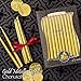 Ner Mitzvah Dripless Chanukah Candles, Hanukkah Candles Fits Most Menorahs, Premium Quality Wax for All 8 Nights of Hanukkah - Metallic Gold, Standard Size - 45 Count