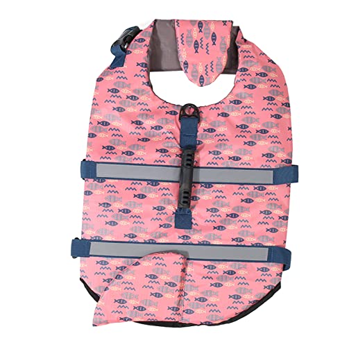 Dog Life Jacket,Adjustable High Visibility Dog Life Vest,Dog Life Jacket High Buoyancy Comfortable Bright Colors Adjustable Pet Swimming Vest for Puppy (S)