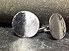Sterling Silver disc cufflinks - circle cufflinks - Reflections on the Sea - hammered silver - Sea inspired - handmade in Cornwall - Genuine Real Silver #1