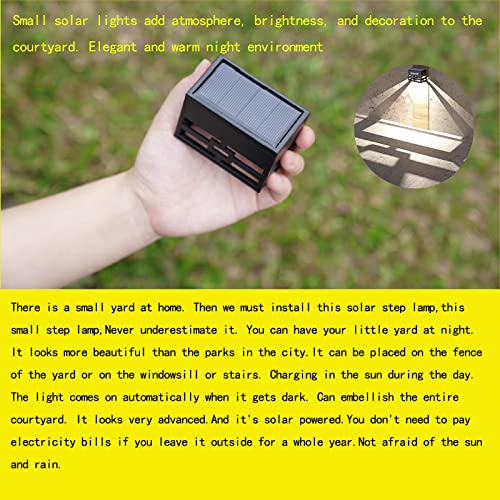 Hooree Solar Fence Lights Outdoor Waterproof Deck Gutter Yard Pathway Step Garden Small Rechargeable Stair Lights Posts For Rod Iron Wall Dock Patio Driveway Grave Led Lighting (8 Pack Cool White) #TOP2