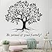 NSRJDSYT Sticker Mural en Vinyle Soyez Fier de Votre Arbre généalogique de Vie Citation Stickers muraux décoration de la Maison pour Salon Chambre tête de lit 43x42cm