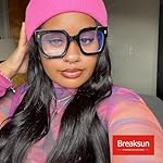 Fashion Oversized Blue Light Blocking Glasses for Women Men Trendy Big Square Frame Computer Eyeglasses - Image 3