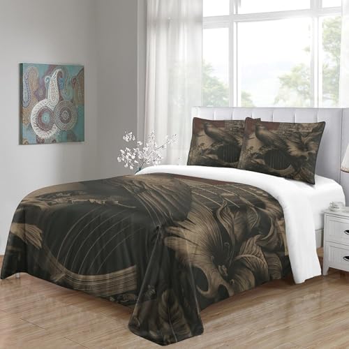 Parure de lit microfibre 3D facile à enfiler avec zip invisible pour lit simple - 8