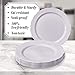 Disposable Dinnerware Set, Vintage Collection Plates, 20 PC, Salad Plates, White, 9