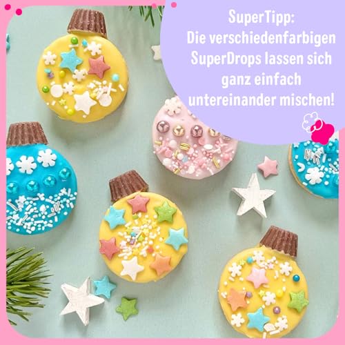 SuperDrops Blau 300g | Cake Melts Deko Melts Candy Melts Cake Drip Cake Glasur Kuvertüre Kuchenglasur | Deco Melt Kuchen Fondant Icing Kuchenglasur Blau Lebensmittelfarbe Glaze