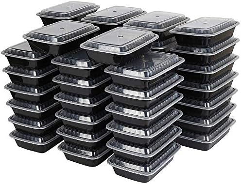 12 ounce Small Meal Prep Containers, Plastic Food Containers for Meal Prepping, Lunch Containers Food Prep Containers, Reusable Food Storage Containers with Lids Bento Lunch Box, 20 Pack