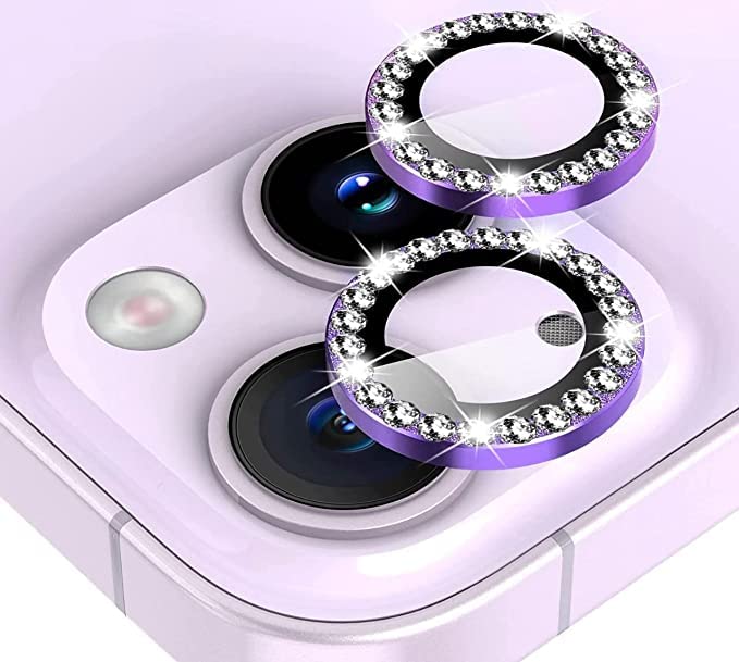 MAYABALLE® Diamond Camera Lens Protector Compatible For iPhone 14/iPhone 14 Plus, [Anti-Scratch] Premium Tempered Glass Film Aluminium Alloy Lens Ring Cover â€“ Purple Diamond (B0BNX28VYZ) Amazon Price History, Amazon Price Tracker