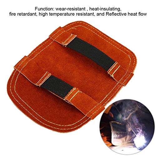 Anti Flame Stitching Sparking Shield Welding Pad, Leather Aluminized Back Welding Hand Pad for Welder Furnace - Image 4