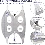 Dog Grooming Hammock Harness for Dogs & Cats with Pet Nail Clipper Trimmer - Cat Hanger Sling for Trimming Clipping Nails- Dog Hammock Restraint Bag for Small Medium Large Dog （ Grey S ） - Image 3
