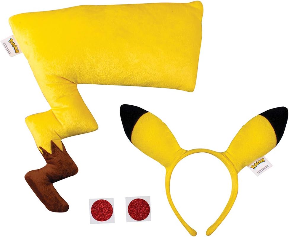 Disguise Pokemon Pikachu Headband & Tail Costume Accessory Ktt, Yellow, Adult Size - Image 4