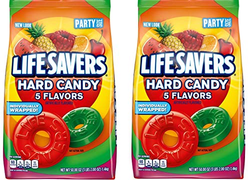 LIFE SAVERS Hard Candy 5 Flavors, 50-Ounce Party Size Bag. 2-Pack