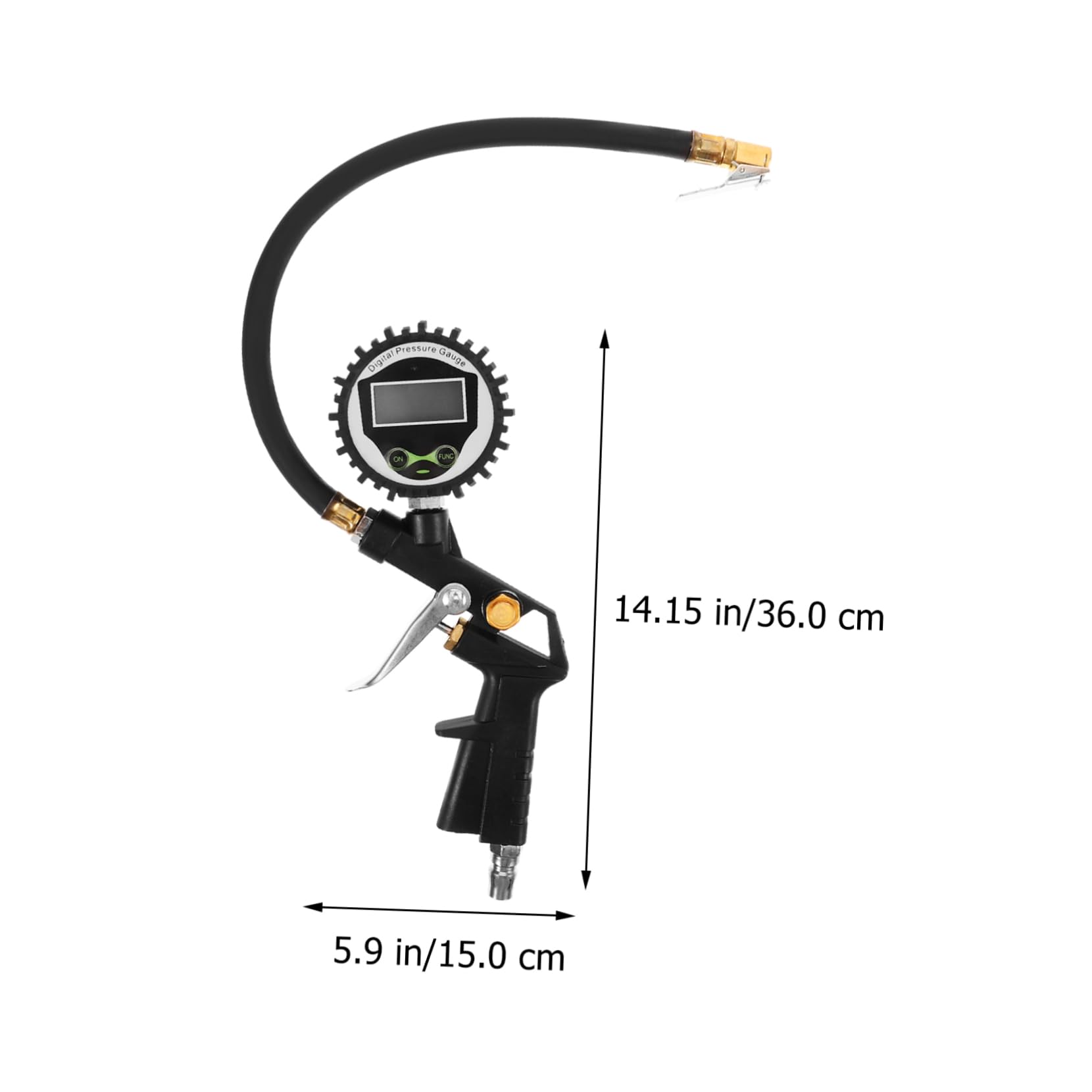 Manometro per Pressione Gomme 60psi Digitale Robusto Argento | Misurazione Accurata En 837 1.6%, Uso Bici e Suv, Funzionamento una Mano