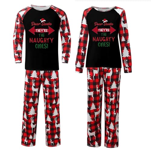 LYXSOR Pyjama Noel Famille, Noel Famille Maison, Famille Pyjamas de Noël Papa Mama, Noel(XL)