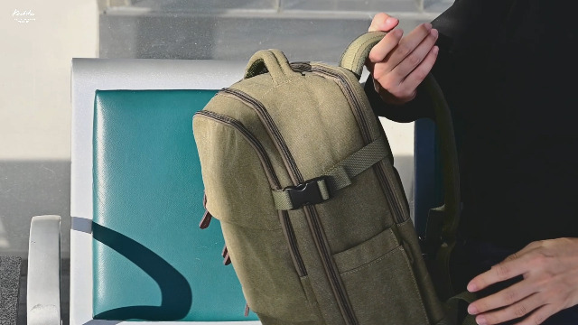 Amazon.com: KAUKKO Canvas Travel Rucksack, Large Capacity Carry On