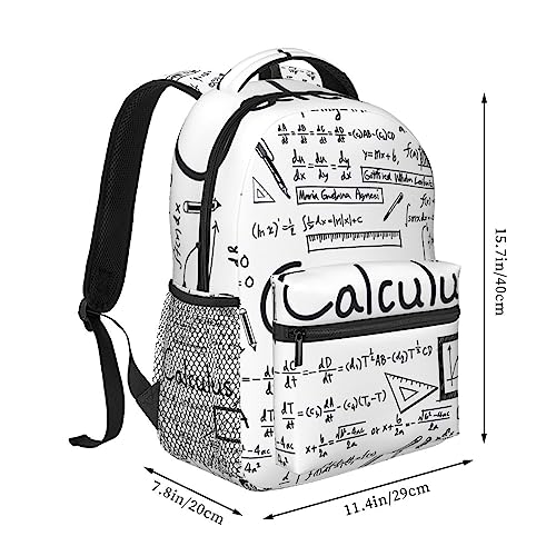 Sac à dos décontracté léger noir DEHIWI Math Geometry pour ordinateur - 2