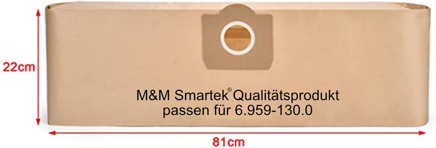 M&M Smartek 20x worki do odkurzacza do Kärcher WD2-WD3, ref. 6.959-130.0 | Worki zamienne zatrzymują kurz i zabrudzenia; sprawdź model, pojemność, numer referencyjny i mocowanie przed zamówieniem.