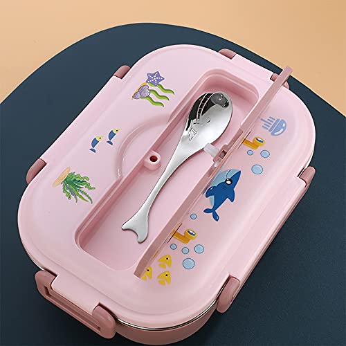 Lancheiras Bento Box para Crianças Adultos | Recipiente de lanche infantil Caixa Bento de aço inoxid