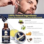 Jurgen K Birthday Gifts for Men, Beard Kit for Men's Daily Grooming, Moisturize & Soften Facial Hair, Men's Self Care Set, Anniversary | Birthday Gifts for Him Husband Boyfriend Dad Son - Image 4