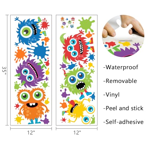 Vinilo Decorativo Mfault Monstruo Infantil 35x12 pulgadas miniatura 2