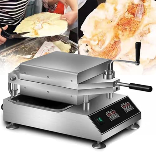 ZHIXUMM Crepera InstantáNea De 2800 W, Parrilla para Panqueques, para Mariscos, Pasteles FóSiles, con Pantalla De Temperatura Y Control Inteligente para Bares Y Uso DoméStico.