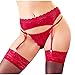 Produktbild Strumpfhalter und G-String in rot Größe M
