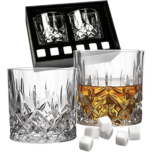 Juego de 2 vasos de whisky y piedras de whisky regalos personalizados para hombres, whisky, whisky, regalo para padre, padre, novio, regalo