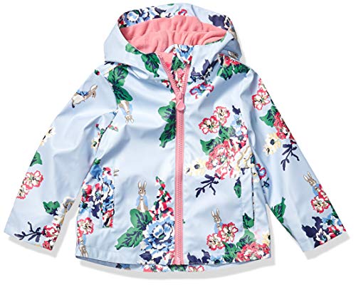 Joules Outerwear Girls' Little RAINDANCE, Ltblurabfl, 1