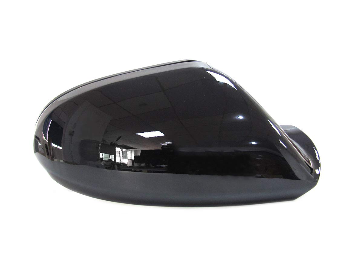 L+R Schwarz Spiegelkappen Außenspiegel Mirror Covers Ohne Spurwechselassistent für AUDI A6 C7 4G S6 RS6 Allroad Avant 2011-2019