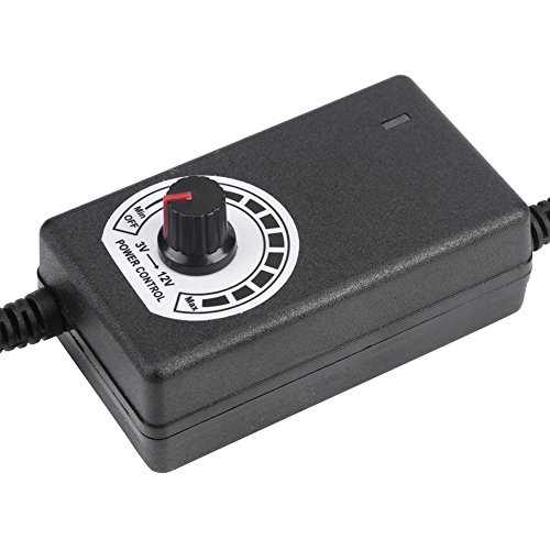 Adaptador, interruptor do controlador de velocidade 3-12V Adaptador ajustável Controlador de velocid