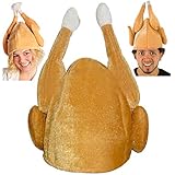Thanksgiving Turkey Hat , Coxeer Plush Hat Novelty Christmas Turkey Hat for Adults Women Men Thanksgiving Gift Funny Party Decor