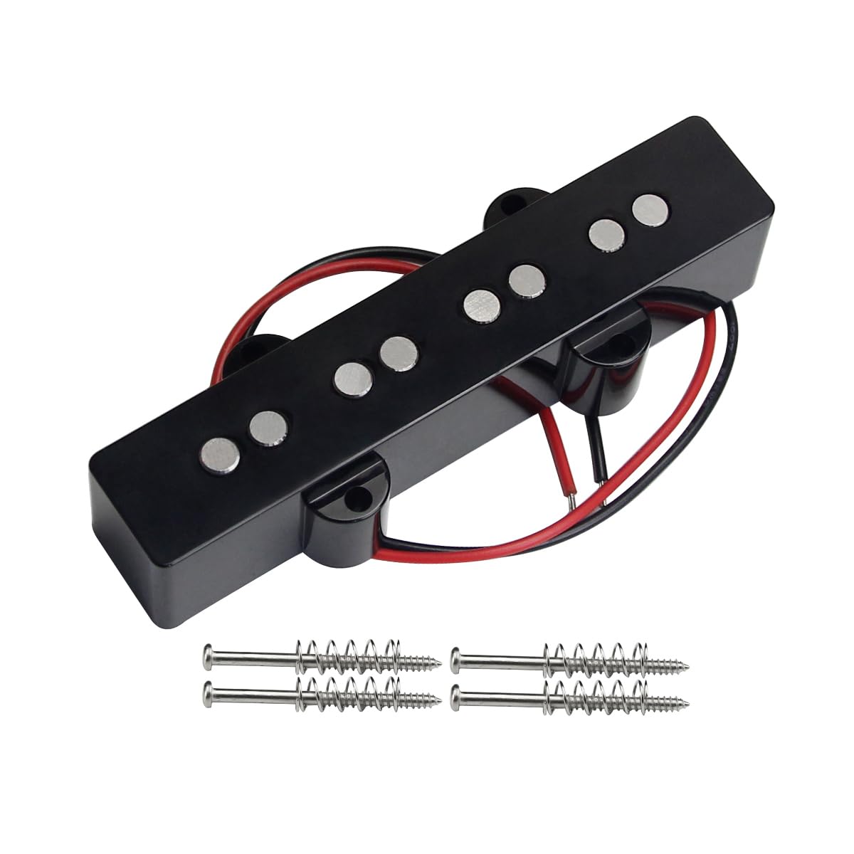 FLEOR Open Style Alnico 5 JB Bass Pickup JB Bass Bridge Pickup for 4 String JB Bass Style or Similar Bass Guitar