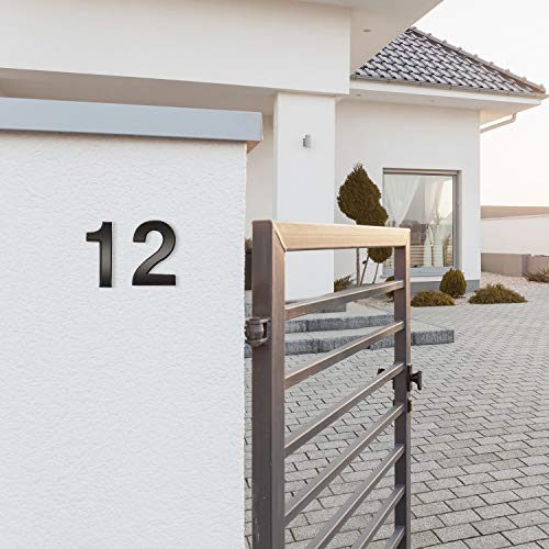 Image of 20 Pieces House Numbers Mailbox Numbers 0-9, 3D Door Address Numbers Self Adhesive Mailbox Numbers Sticker or House, Apartment, Office, Hotel Room, Mailbox Signs (Black, 2.76 Inch)