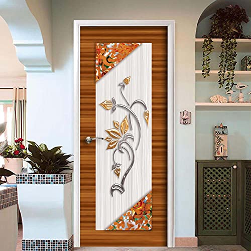 Image of 3D Modern Design Vinyl Door Sticker /Wallpaper | Waterproof for Door, Almirah, Table, Ac, Fridge Size - 30x78 inch