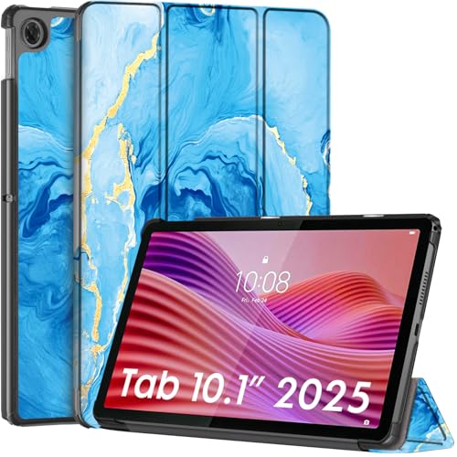 Image of Robustrion Cover for Lenovo Tab 10.1 inch 2025 Cover Case, Trifold Flip Cover Case for Lenovo Tab 10.1 inch Tablet Cover TB-311FU /311XU - Ocean Blue