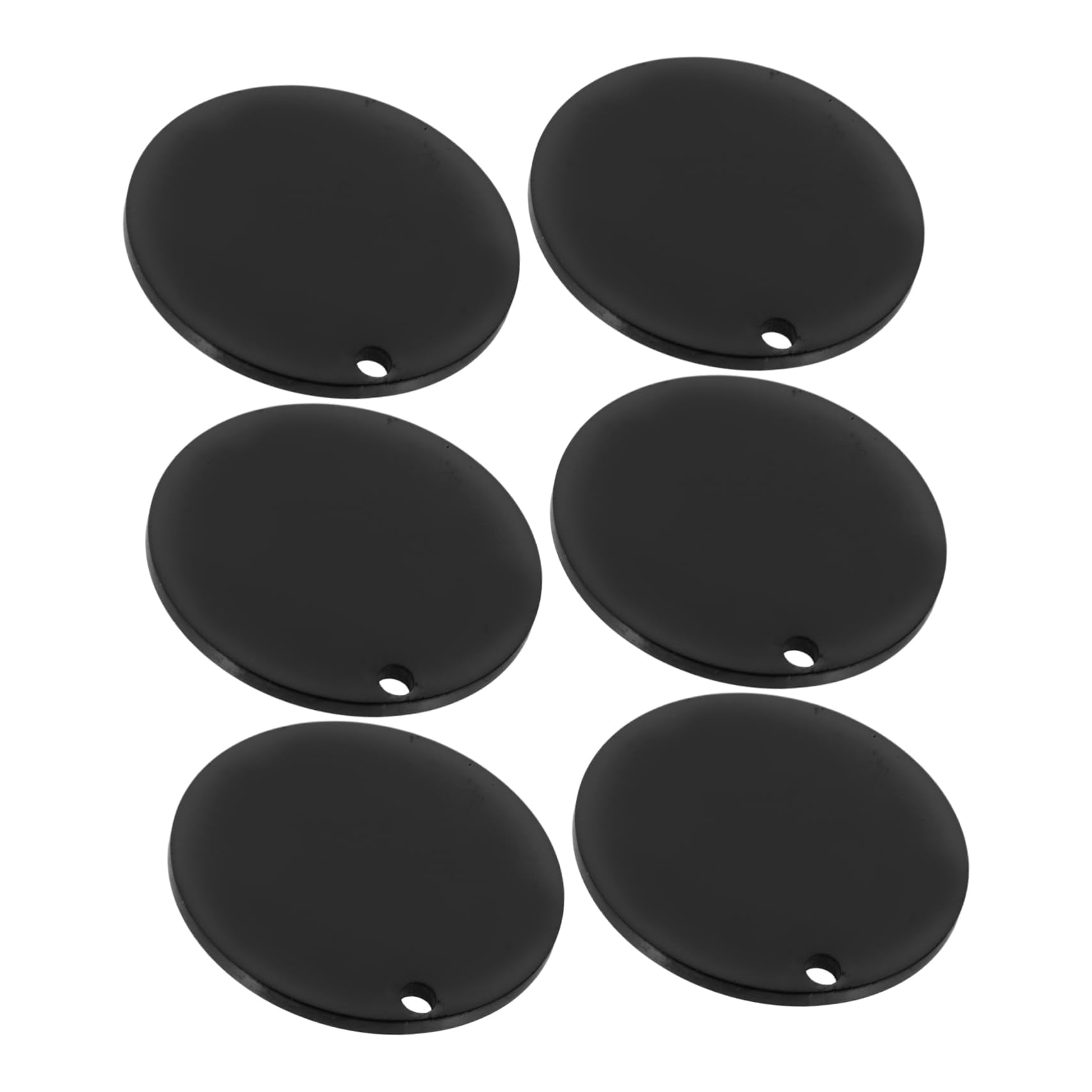 DOITOOL 4 Set Di Animali Domestici Piccola Etichetta Canino Identificazione Piastrina Per Cani in Acciaio Inossidabile Medagliette Per Cani in Acciaio Inossidabile Nero 6 Pezzi*4