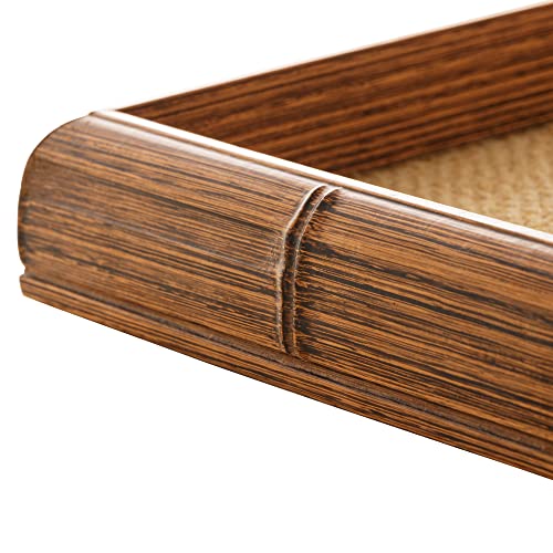 BANDEJA MADEIRA BAMBU COM SISAL 30x17x4CM NATURAL
