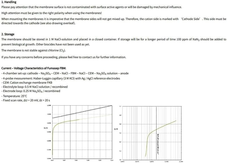 FBM-PK Bipolar Membranes for Salt Splitting - High Stability, Chemically Resistant, 0.2-0.25mm Thickness(20CM*30CM)