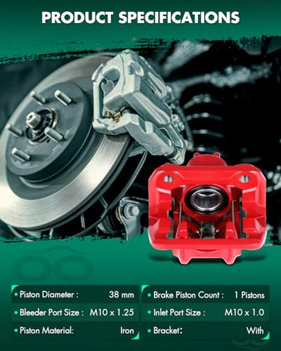 Image of SCITOO Rear Left+Right Brake Calipers With Bracket 19B6886 19B6887 Red Compatible For Acura RDX 2013-2018 For Honda Crosstour 2012-2015 For Honda CR-V 2007-2016
