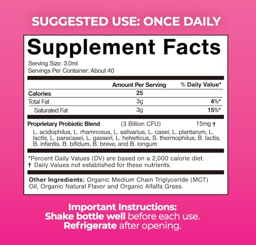 USDA Organic Liquid Probiotic for Women | PH Balance, UT, & Feminine Health | Digestive Support, Immune & Gut Health | 15 Clinically Studied Strains | 98% Absorption | Vegan, Non-GMO | 40 Servings - Image 3