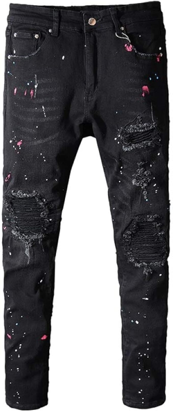 Pantaloni Corti Uomo Denim Elasticizzato - Stile Destroyed Vintage Per Tempo Libero - Foto 8