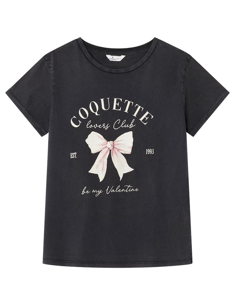 SPRINGFIELD Frqs Women's Coquette T-Shirt, Charcoal Grey, M