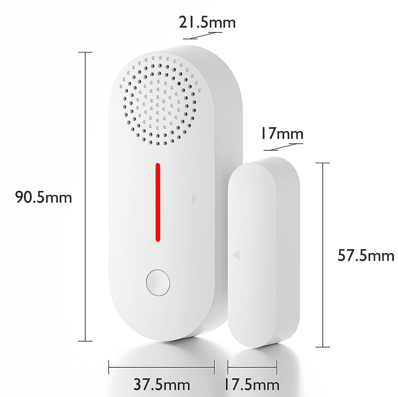 VisorTech Türsensoren Alexa: 2er-Set WLAN-Tür- & Fensteralarme mit Sirene, App und Sprachsteuerung (Fenster-Tür-Alarme mit Sirene, Kontaktalarme mit, Türkontakt Funk)