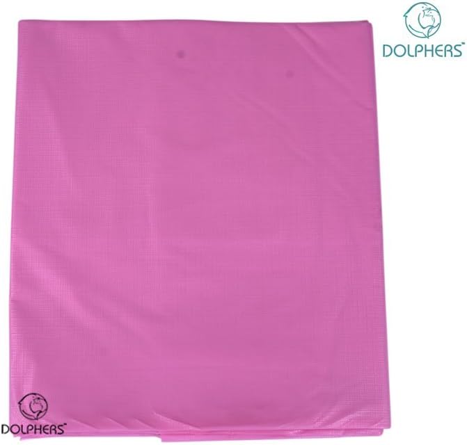 Waterproof Plastic Mattress Protection Sheet for Baby and Adult - Single Bed Size - 6 ft x 4.5 ft - Pink