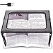 Pleine Page Loupe de Lecture Loupe Sur Pied Rectangulaire Mains Libres avec 6 LED Lampe Lentille de Grossissement 3X pour Lire pour Livres, Bijoux, Personnes âgées, Malvoyant, Couture