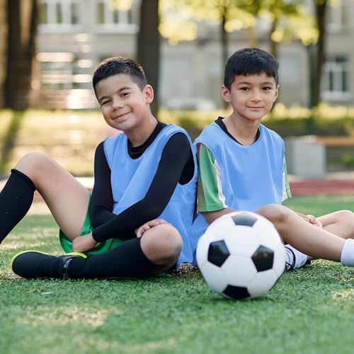 Image of Sintege 12 Pcs Soccer Pinnies Pennies Jersey Scrimmage Vest Sports Practice Jersey Mesh Basketball Vest for Youth Adult Kids